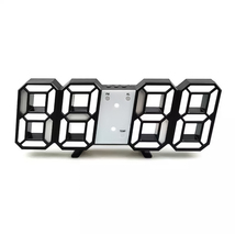 3D立体時計　ブラック　LED壁掛け時計　置き時計　両用　デジタル時計　インスタ映え　置き型　LED　デジタル　アラーム付　目覚まし時計☆_画像8