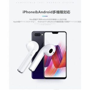 Bluetooth イヤフォン i7S バッテリー内蔵 充電ケース付 ワイヤレス イヤホン android Apple iPhone X 7 8 6S PLUS 2018年版☆