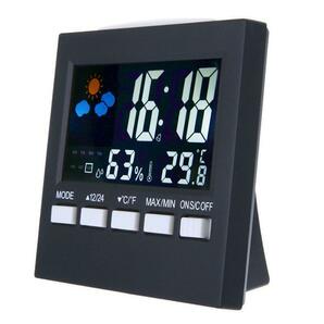 置き時計 デジタル温湿度計 目覚まし時計 時計 温度 体感表示 大画面 多機能 乾燥対策 健康管理☆の画像1