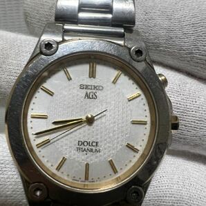 【動作品】SEIKO セイコー AGS 4M21-0A30 ドルチェ 自動巻 AT チタン 白文字盤 メンズ 腕時計の画像2