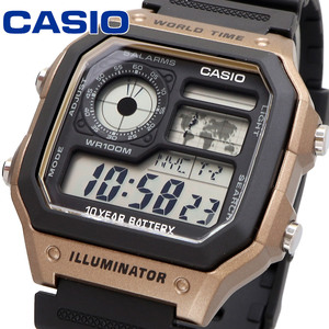 CASIO カシオ 腕時計 メンズ チープカシオ チプカシ 海外モデル ワールドタイム デジタル AE-1200WH-5AV