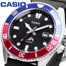 CASIO カシオ 腕時計 メンズ 海外モデル クォーツ　ダイバー 200M ウレタン ラバー ブラック MDV-106B-1A2V_画像1