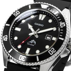 CASIO カシオ 腕時計 海外モデル クォーツ ダイバー 200M ウレタン ラバー ブラック MDV-106-1AV