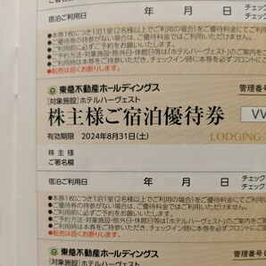 【送料無料】【未使用】東急不動産株主優待ご優待一冊（1000株以上5000株未満）宿泊優待券4枚など の画像3