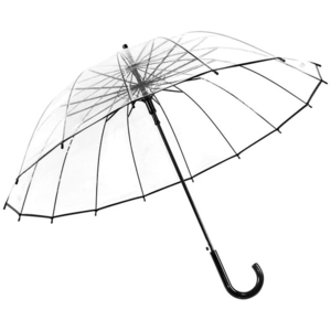 傘 長傘 雨傘 透明傘 16本骨 ビジネス用 ワンタッチ自動開け 大きい傘 メンズ用 大判紳士傘 軽い 耐風 丈夫 撥水加工 強風 梅雨対策