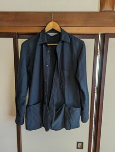 MARKA jacket cut and sewn shirt ma-ka navy MARKAWARE(ma-ka wear )SELVEDGE OXFIRD APRON SHIRTS / A16C-13SH03C