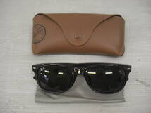 ◆◇レイバン/RayBan/NEW WAYFARER MATTE/Mサイズ/55□18/RB2132F/ブラック/スクエア　:古k2062-209ネ◇◆_画像1