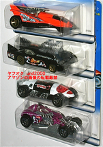 Hot Wheels ロッキーとブルウィンクル 4台 Salt Flat Racer XT-3 Double Vision ダブルヴィジョン Lakestar Rocky Bullwinkle 日本語カード_画像2