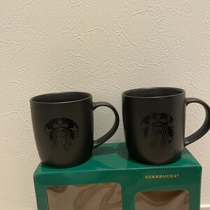 【新品未使用】スターバックス コストコオリジナル マグカップ2個セット STARBUCKS ブラック 黒 マグ　324ml