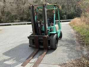 中古　Mitsubishi　forklift　FD30 ディーゼル　containerフルフリー　サイドシフト　