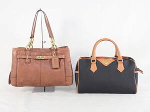 バッグ ミニボストン 2点まとめ Yves Saint Laurent COACH イヴサンローラン コーチ F17811 ブランド品