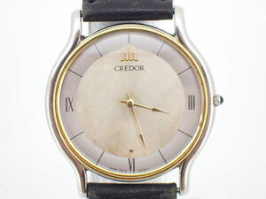 SEIKO セイコー 腕時計 CREDOR クレドール 18K ベゼル 5A74-0020 クォ―ツ 電池交換済み 稼働品