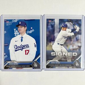 【即決】【2枚セット】Topps Now ドジャース 大谷翔平 ベースカード　入団会見　1st カード　※数に限りがあるのでお早めに