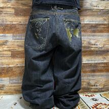 REGAL JEANS リーガルジーンズ ブラックデニム 黒 ストリート バギーデニム バギーパンツ 極太 刺繍 y2k b系 w38 オーバーサイズ ジーパン_画像4