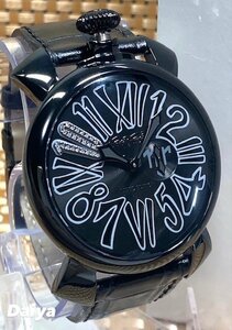 新品 GaGa MILANO ガガミラノ 腕時計 正規品 スリム 46MM ネイマール モデル クオーツ スモールセコンド 日常生活防水 レザーベルト メンズ