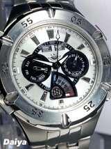 新品 正規品 ドミニク DOMINIC 自動巻き 腕時計 オートマティック カレンダー 防水 ステンレス ホワイト ブラック ビジネス プレゼント_画像1