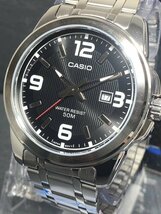 新品 CASIO カシオ 正規品 腕時計 チープカシオ チプカシ アナログ クオーツ 防水 カレンダー ステンレス シンプル ブラック プレゼント_画像2