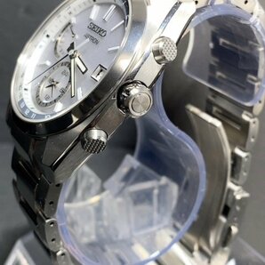 国内正規品 新品 腕時計 SEIKO セイコー ASTRON アストロン 電波 ソーラー チタン ワールドタイム カレンダー 10気圧防水 メンズ SBXY009の画像4