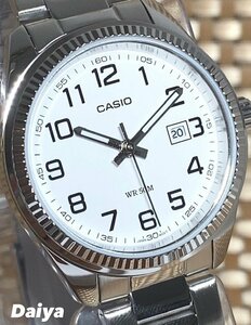 新品 CASIO カシオ 正規品 腕時計 チープカシオ チプカシ カシオスタンダード クオーツ アナログ 3針 ステンレス シンプル ホワイト 防水