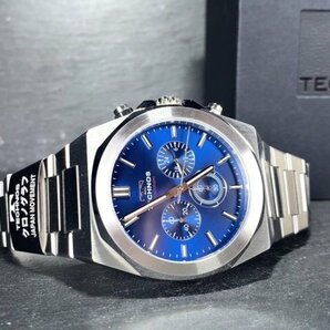 新品 テクノス TECHNOS 正規品 腕時計 アナログ腕時計 クオーツ ステンレス クロノグラフ 5気圧防水 多機能 シルバー ブルー プレゼントの画像7