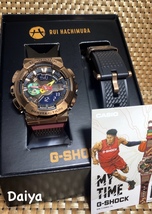 新品 カシオ CASIO Gショック G-SHOCK 八村塁 シグネチャーモデル メンズ メタルカバード ブラック＆ゴールド ラスタカラー GM-110RH-1_画像2