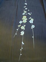 時代屋 美品 裄70.9cｍ 一越地 小粋 附下 正絹 未使用 154cm～160cm Ｈｓ597_画像6