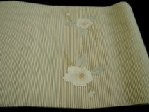 時代屋 夏物 小紋 紬用 絽つづれ なごや帯 正絹 未使用 たいこ柄 N595_画像4