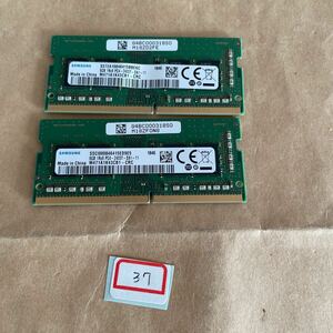 16GB#37#SAMSUNG 8GB 1Rx8 PC-2400T-SA1-11。8GBx2枚=16GB