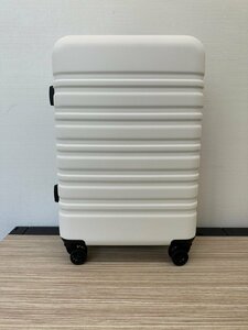 【訳アリ品】スーツケース 中型 キャリーバッグ ーケース 超軽量 [TY8098ファスナータイプ M] 　ホワイト　TSAロック (W)［002］