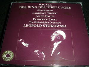 希少 2CD ストコフスキー ワーグナー ニーベルングの指環 ライン ワルキューレ ジークフリート 神々 抜粋 リング Wagner Ring Stokowski