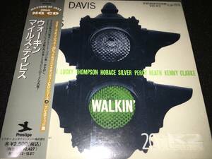 マイルス・デイヴィス ウォーキン J.J.ジョンソン ホレス シルヴァー ヒース クラーク リマスター オリジナル 紙 国内 Miles Davis WALKIN'