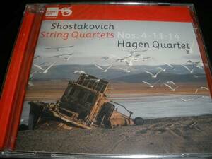 新品 ハーゲン四重奏団 ショスタコーヴィチ 弦楽四重奏曲 4番 11番 14番 Shostakovich String Quartets Hagen SQ