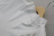 3-769 新品 春物　日本製綿100％ラインストーンプルオーバー オフホワイトＭサイズ_画像3