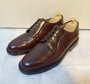 Crockett&Jones Carlisle BurgundyCordvan クロケット&ジョーンズ カーライル バーガンディーコードバン プレーントゥダービーUK6.5 