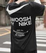 【新品 正規品】ナイキ NIKE SWOOSH Tシャツ 半袖 L カットソー 黒 ブラック ビックスウッシュ 送料全国一律230円_画像6