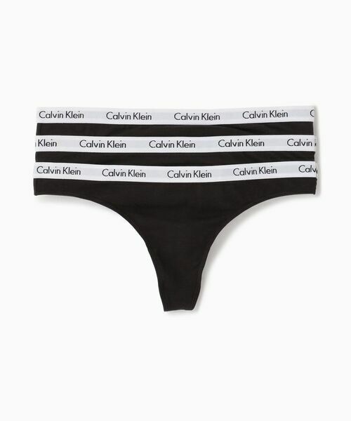 国内正規品◆新品 Calvin Klein Underwear カルバンクライン ショーツ レディース Tバック 3パック ブラック 3枚 XS 定価6,600円 セット
