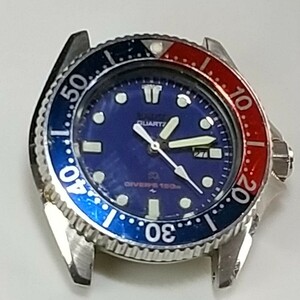 腕時計 SEIKO QUARTZ 100M ペプシカラー回転ベゼル 2625-001B ブルー盤 電池交換済