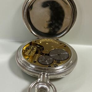 懐中時計 アメリカン ウォルサム 稼働 1897年 COINケース American Walthamアンティーク 手巻き スモセコ の画像8