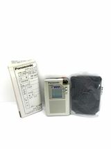 【完動品】Panasonic RF-ND250R FM AM ポケットラジオ ケース付 ポータブル_画像1