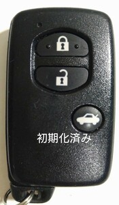 初期化済トヨタ純正スマートキー3ボタン ８６ マークＸ ＳＡＩ等 基盤番号271451−5300 新品電池サービス25