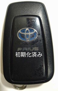 初期化済トヨタ純正 スマートキー2ボタン50系プリウス 基盤番号231451-0351 007-AD0027 14FAF 新品電池サービス⑰使用感有り