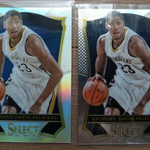 ANTHONY DAVIS 2013-14 SELET SILVER PRIZM&BASE 2枚セットの画像1