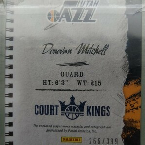 DONOVAN MITCHELL 2017-18 ROOKIE COURT KINGS sketchs and swatches/399シリアル ルーキーオート 送料無料の画像3