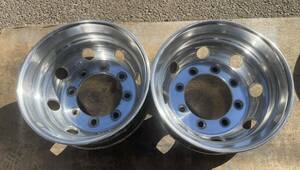 10 ton increased ton low floor aru core aluminium wheel ISO system flat surface seat 19.5×6.75 147 8 hole (A29) 2 pcs set 