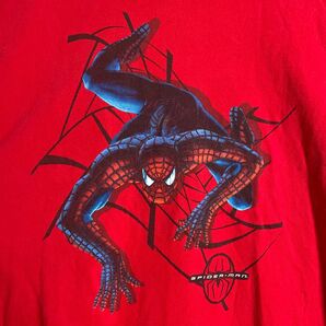 希少 00s USA製 スパイダーマン Tシャツ ドクターペッパー マーベル レッド f479