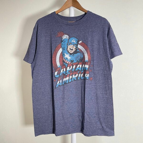 Gap ギャップ MARVEL マーベル キャプテン アメリカ Tシャツ マーベル ヒーロー ネイビー f485