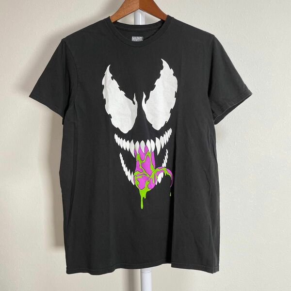 MARVEL マーベル VENOM ヴェノム Tシャツ フェイス アメコミ ブラック M f491