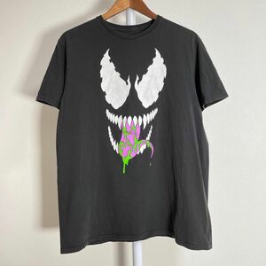 MARVEL マーベル VENOM ヴェノム Tシャツ フェイス アメコミ ブラック L f492