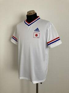 【adidas】半袖サッカーシャツ J/L 日の丸 トリコライン J.F.A. 日本代表 JAPAN 普段着 応援など 希少色 アディダス 良品 送料無料