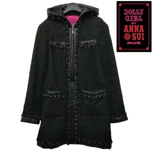 DOLLY GIRL by ANNA SUI / ドリーガール アナ・スイ レディース パーカー ジップアップジャケットコート ブラック 2サイズ a-1272